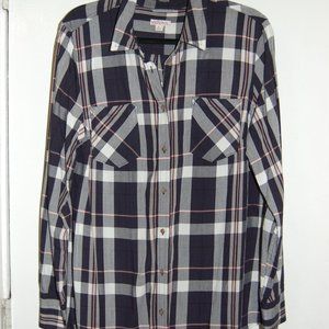 Merona, plaid, woven shirt